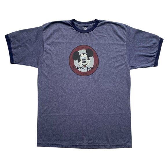 Vintage Walt Disney Clothing Mickey Mouse Club T-Shirt Short Sleeve Blue Size XL - Picture 1 of 4